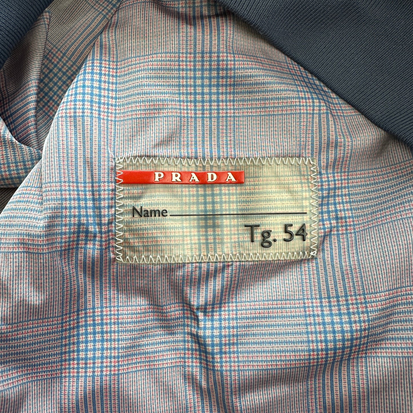 Prada Checkered Harrington Jakke (Str. L)