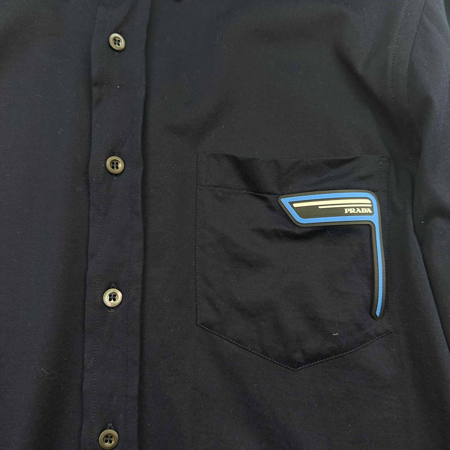 Prada Rubber Logo Skjorte (Str. M)