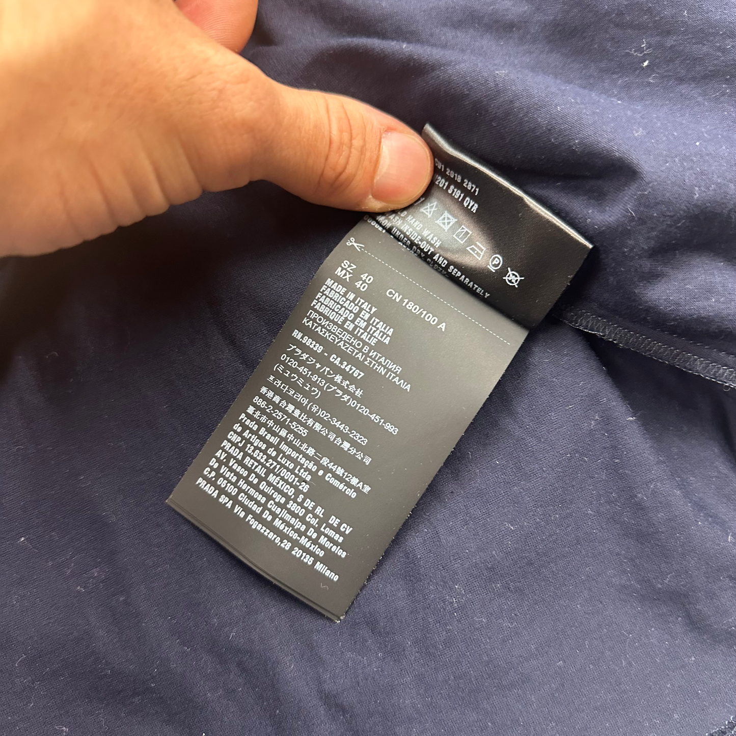 Prada Rubber Logo Skjorte (Str. M)