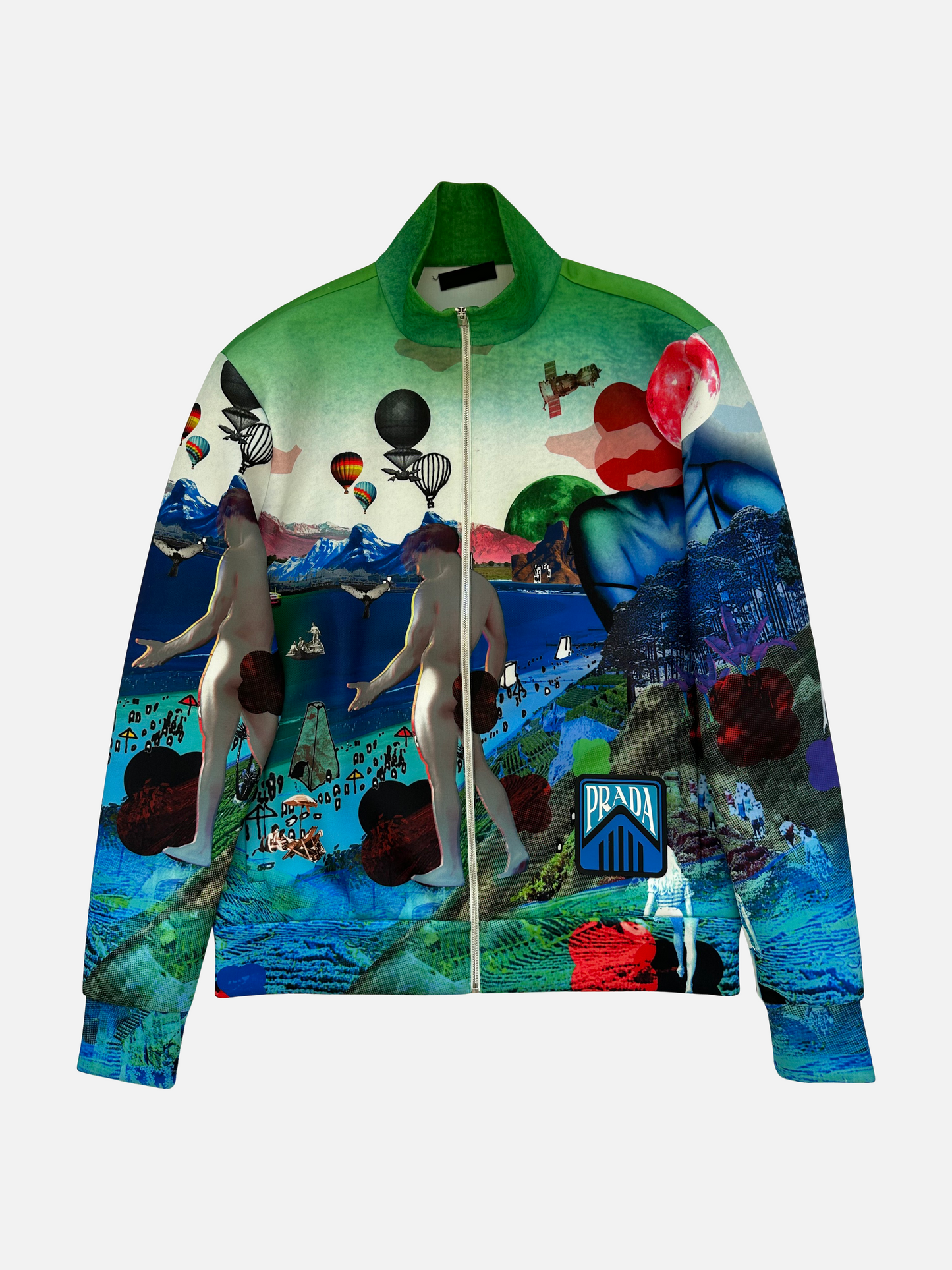Prada Multi Print Track Top (Str. L)