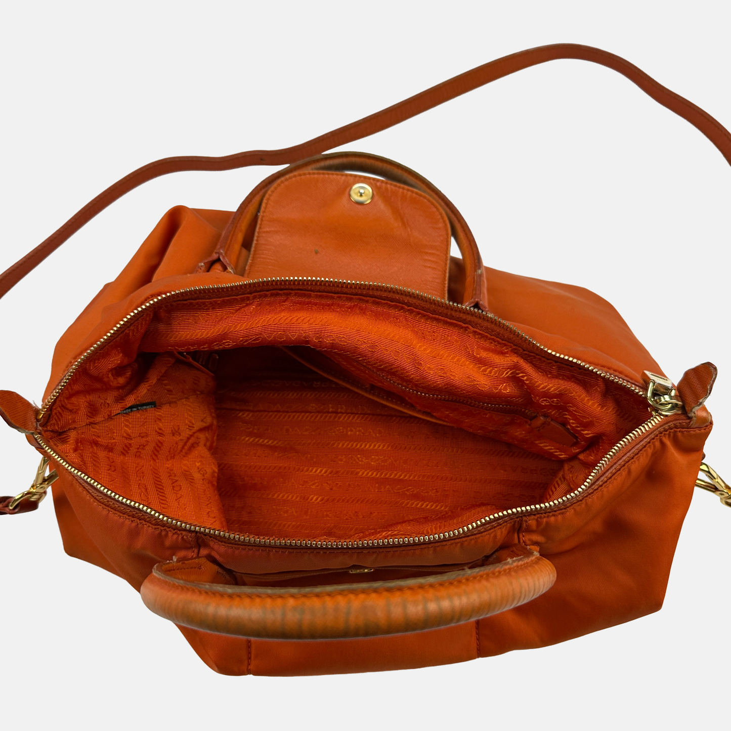 Prada Tessuto Nylon Saffiano Tote Bag (Str. OS)