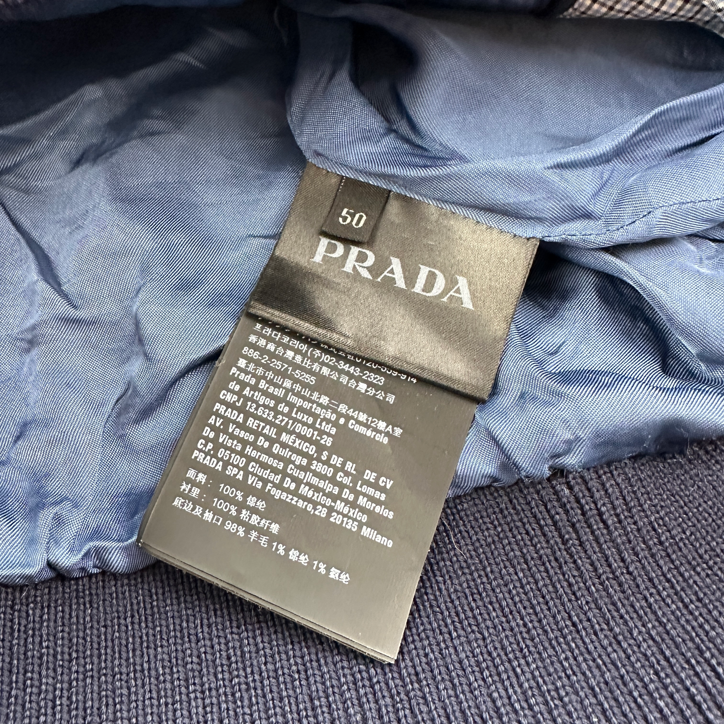 Prada Checkered Harrington Jakke (Str. M)
