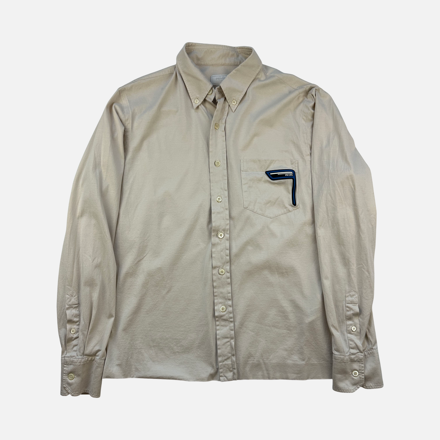 Prada Rubber Logo Skjorte (Str. M)