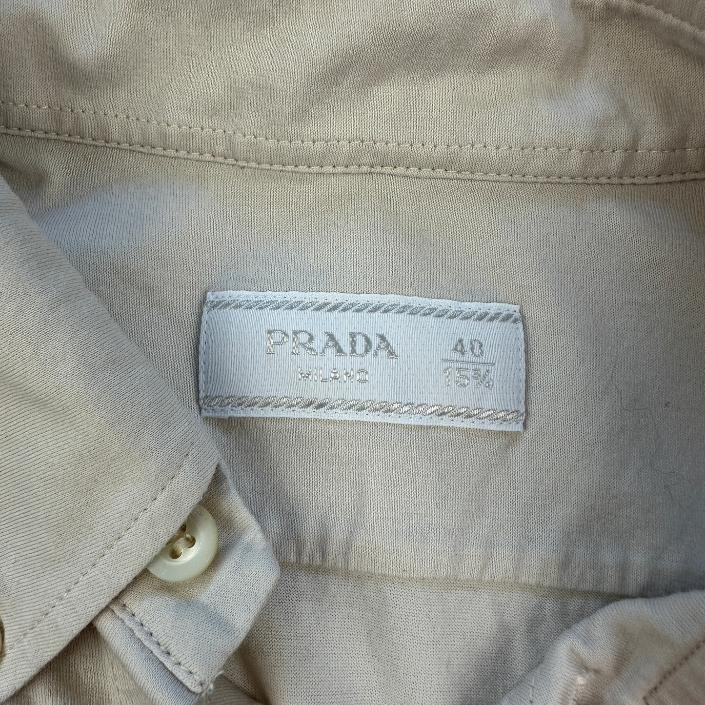 Prada Rubber Logo Skjorte (Str. M)