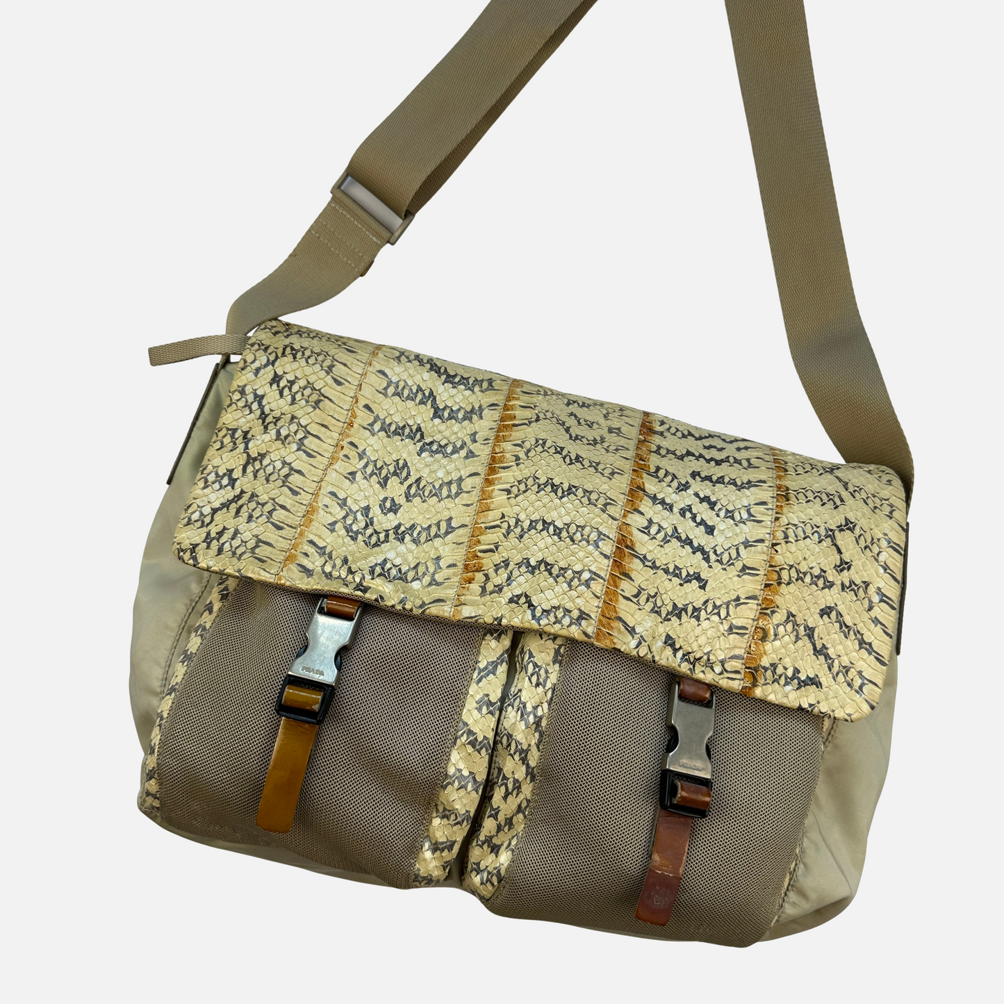 Prada 90's Python Crossbody Taske (Str. OS)