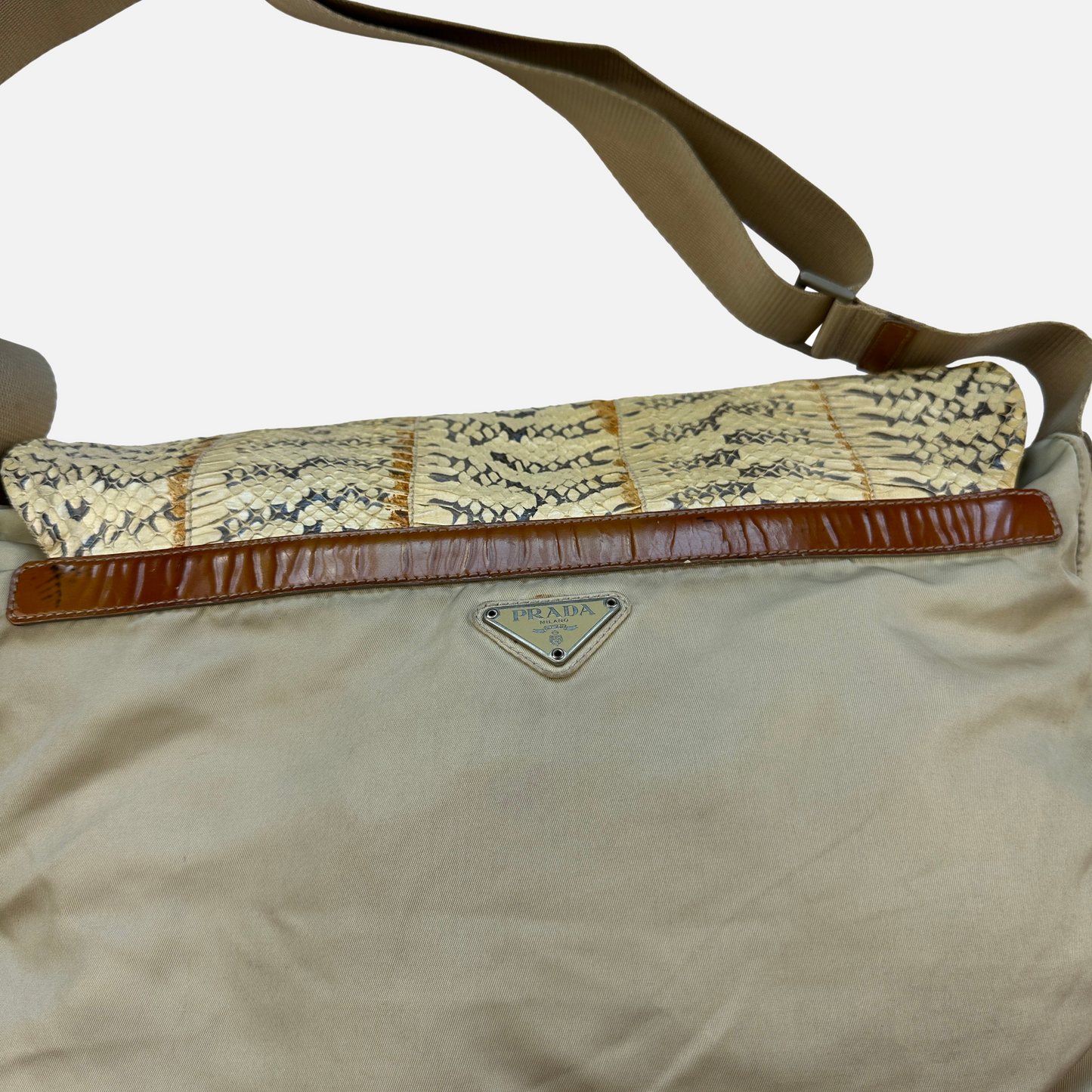 Prada 90's Python Crossbody Taske (Str. OS)