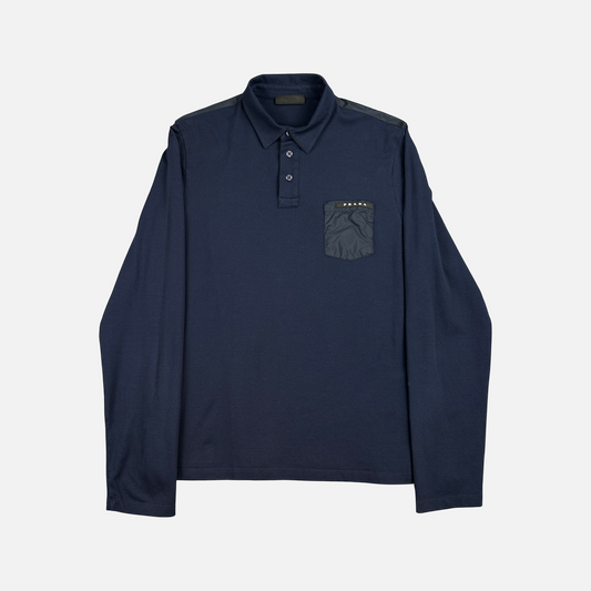Prada Nylon Pocket Polo (Str. M)