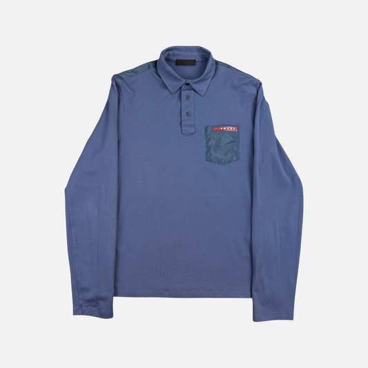 Prada Nylon Pocket Polo (Str. S)