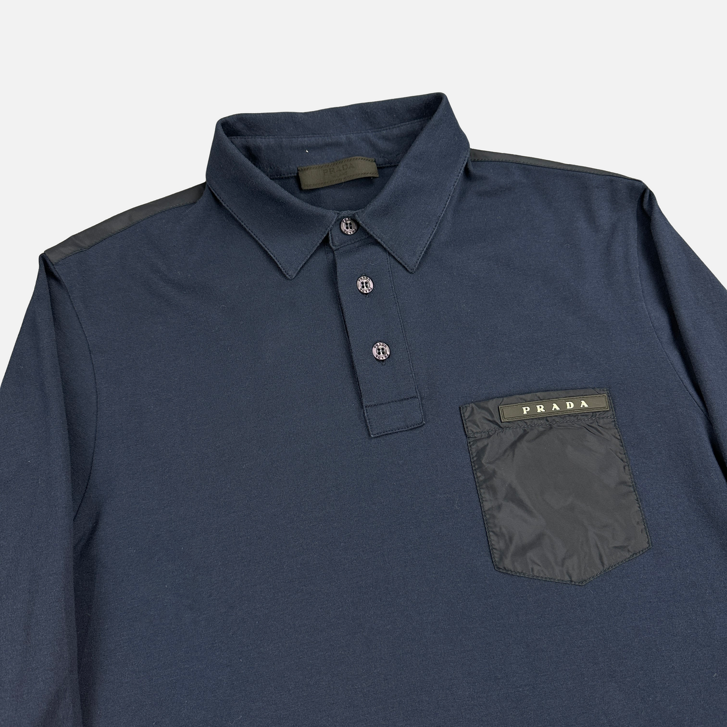 Prada Nylon Pocket Polo (Str. M)