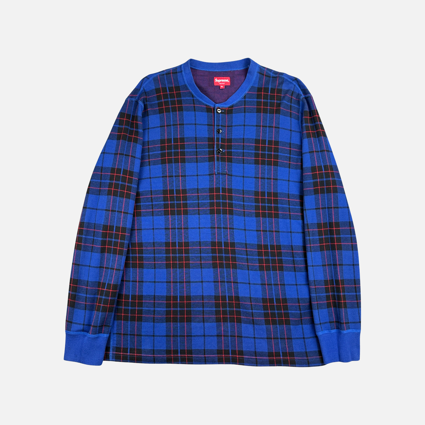 Supreme Plaid Henley L/S (Str. XL)
