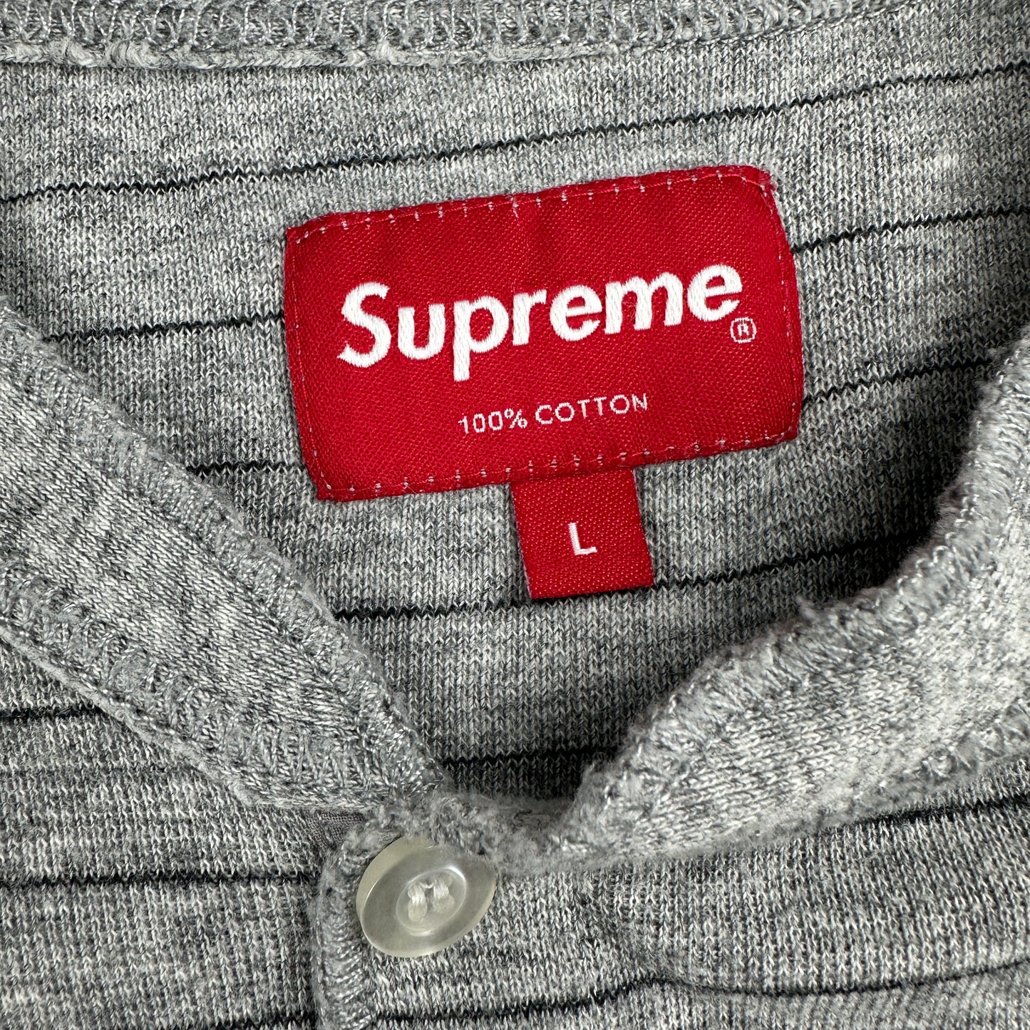 Supreme Pinstripe Henley L/S (Str. L)