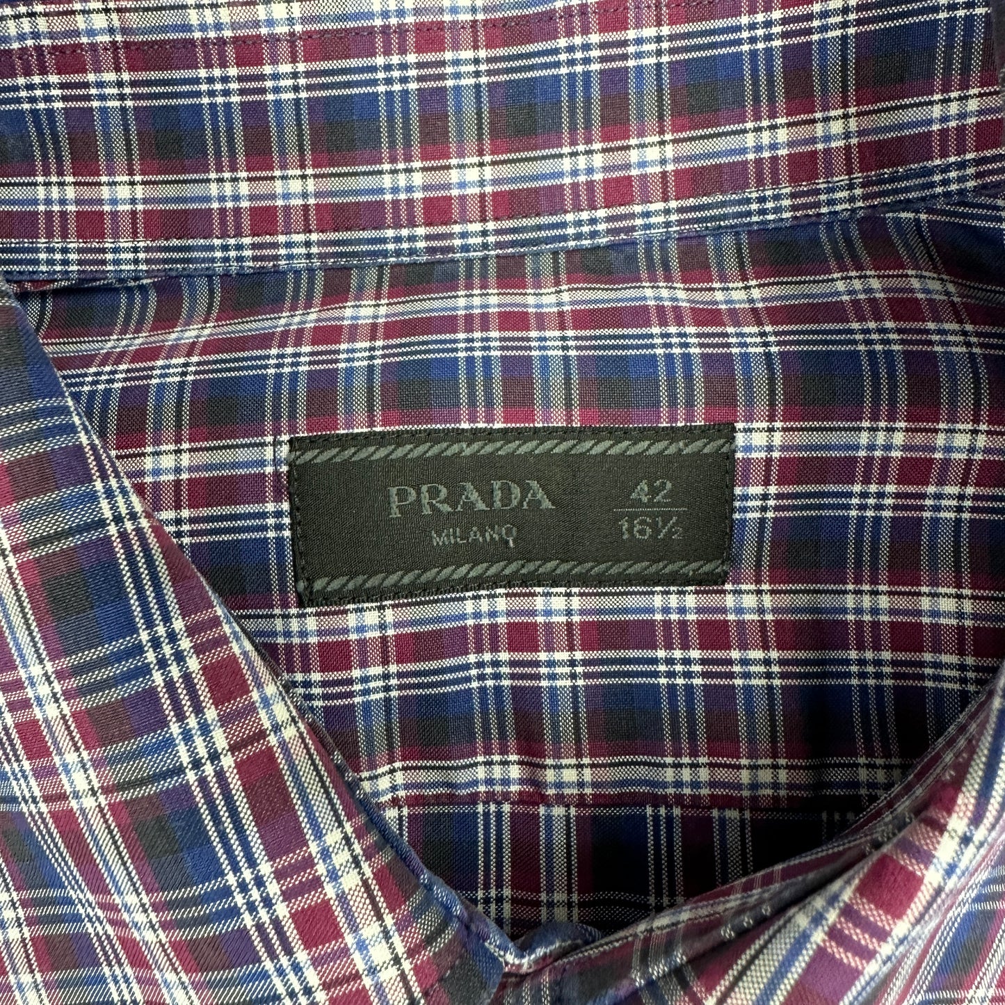 Prada Checkered Skjorte (Str. L)