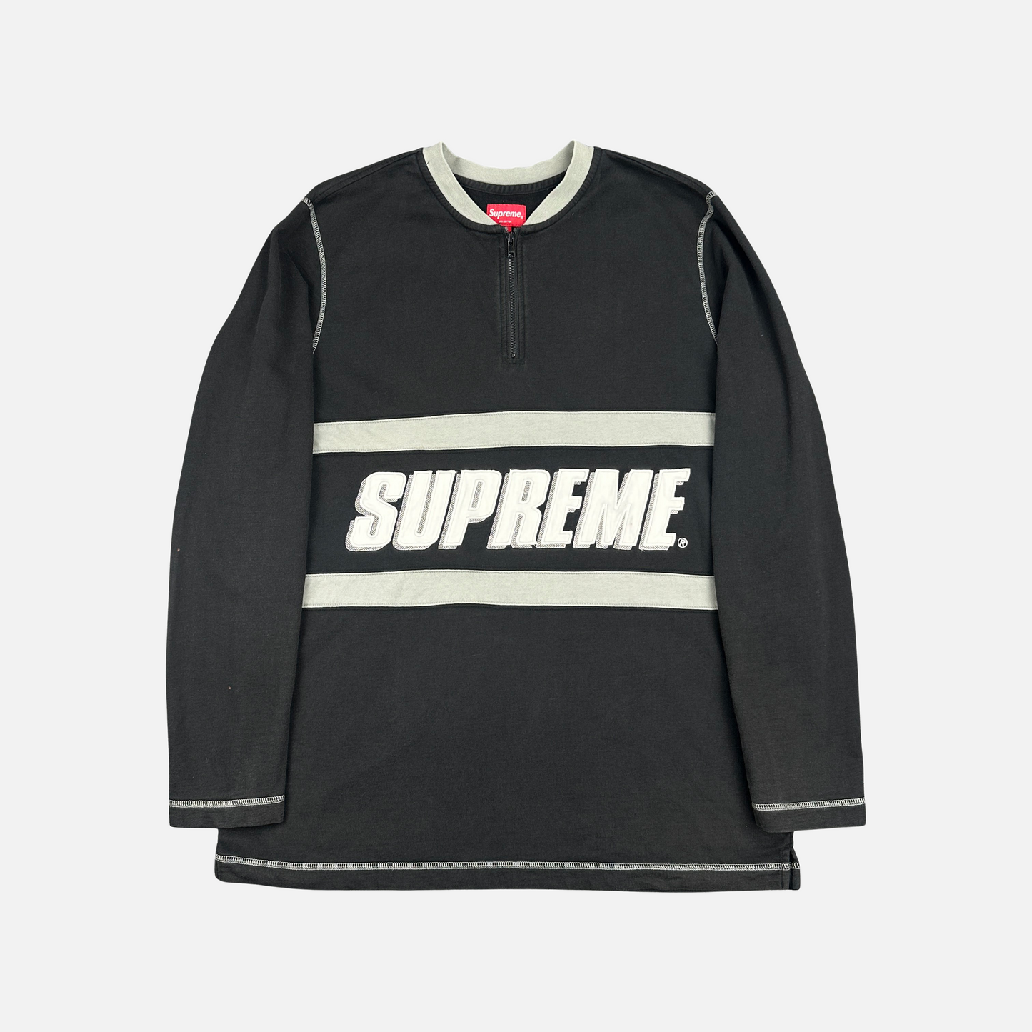 Supreme Bar Logo Half Zip L/S (Str. L)