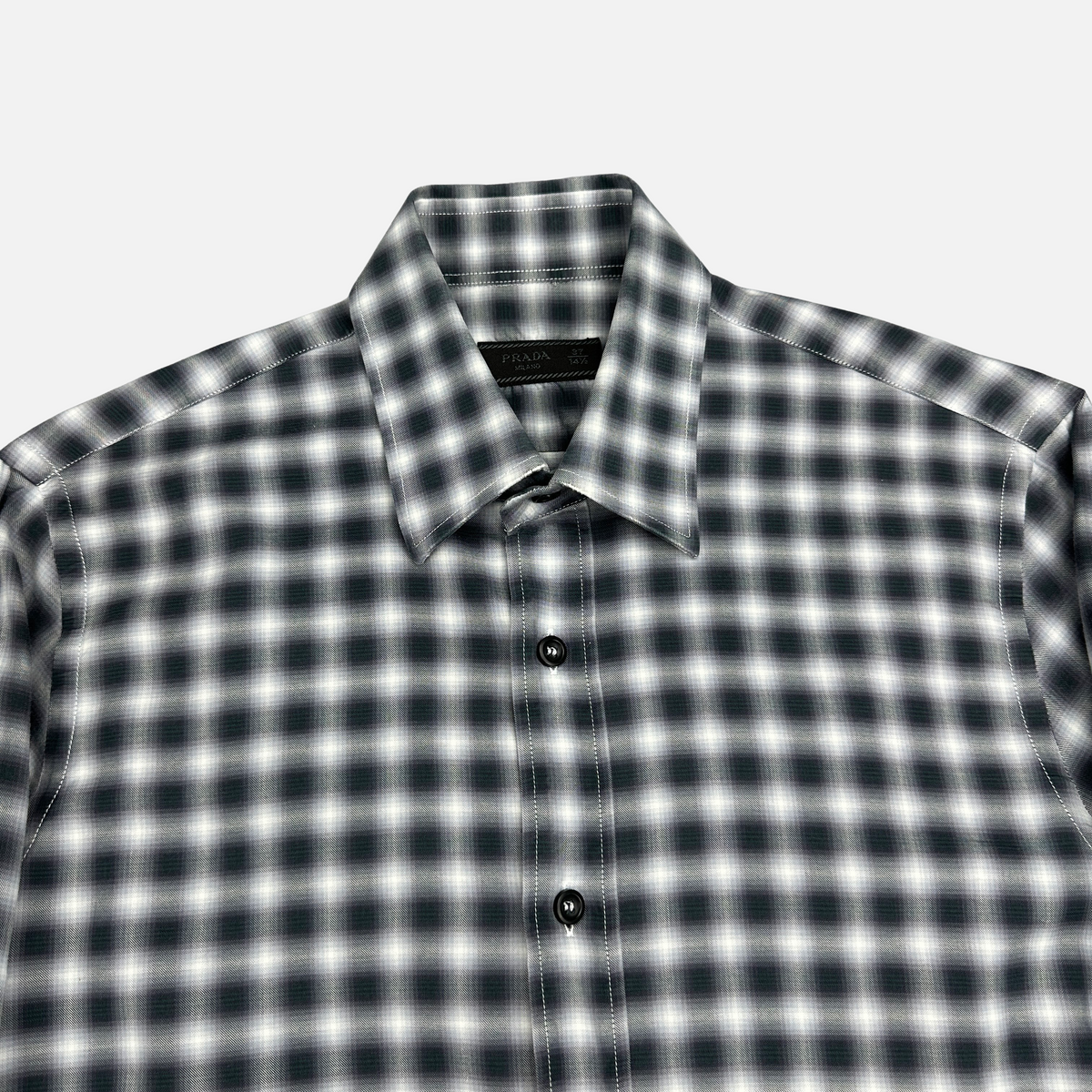 Prada Checkered Skjorte (Str. S)