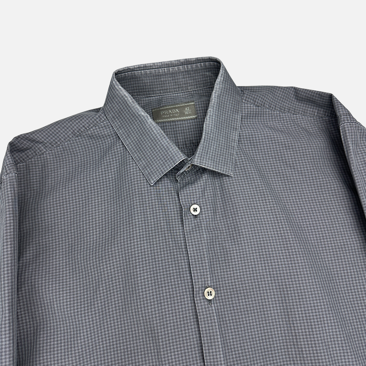 Prada Checkered Skjorte (Str. L)