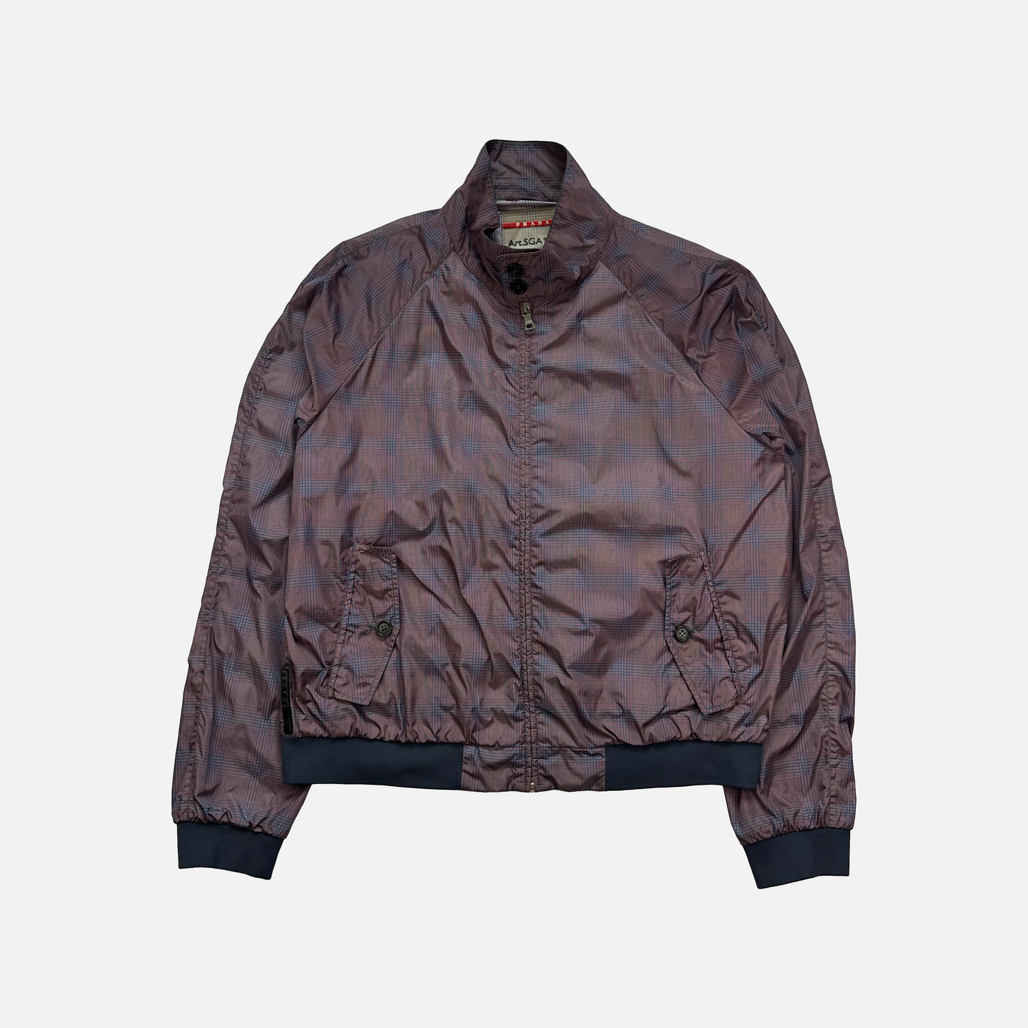 Prada Checkered Harrington Jakke (Str. L)