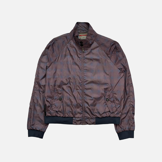 Prada Checkered Harrington Jakke (Str. L)