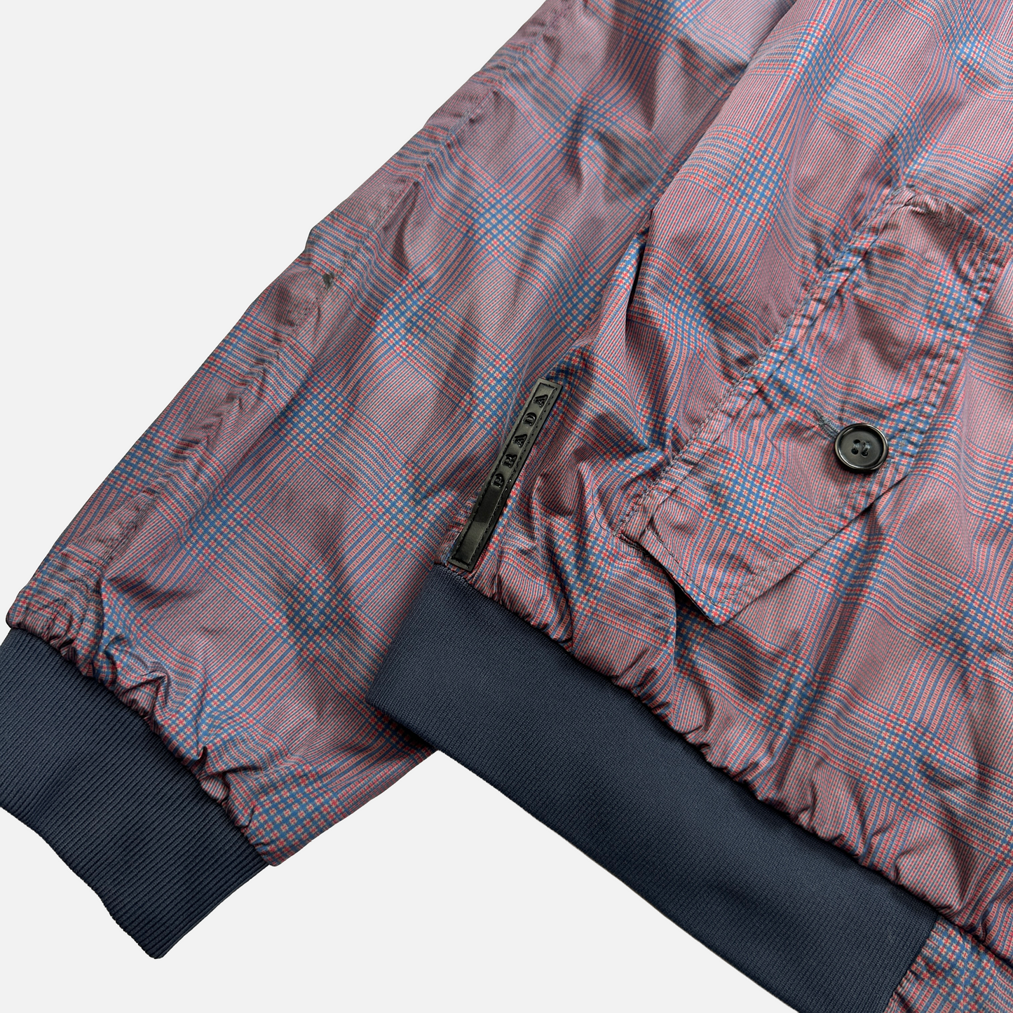 Prada Checkered Harrington Jakke (Str. L)