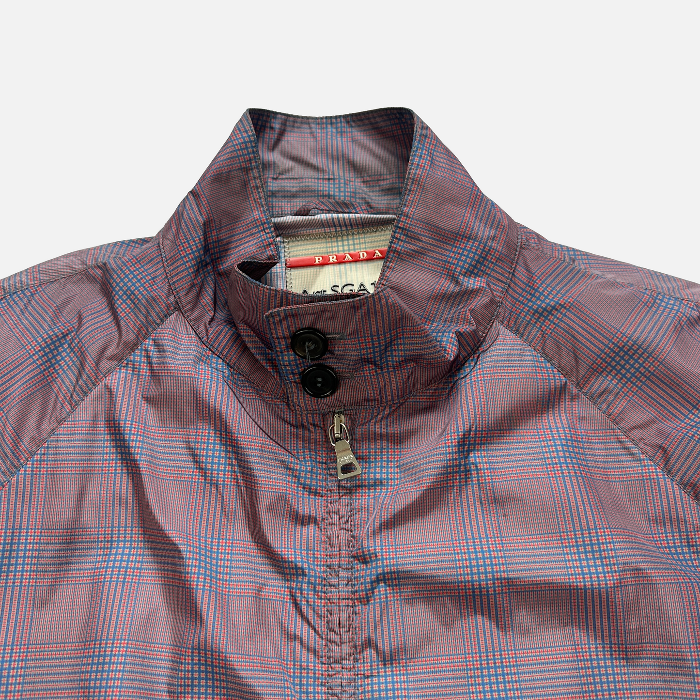 Prada Checkered Harrington Jakke (Str. L)