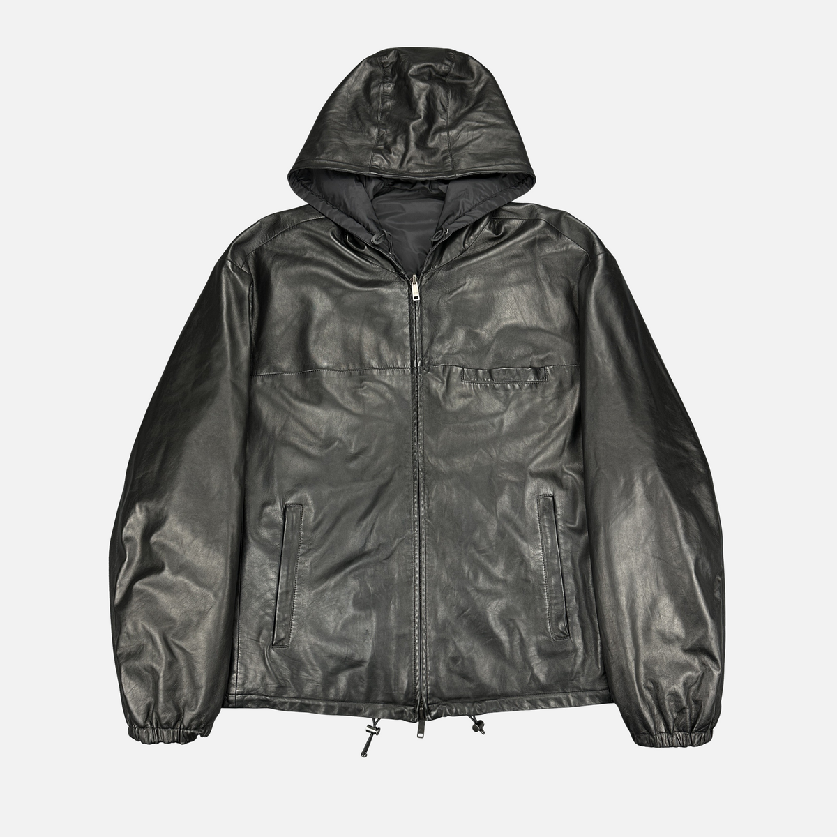 Prada Reversible Læderjakke (Str. L)