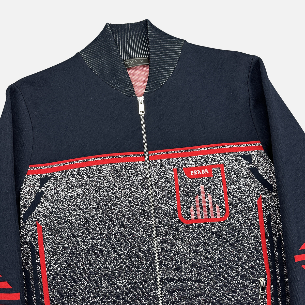 Prada Melange Knitted Zip Up (Str. M)