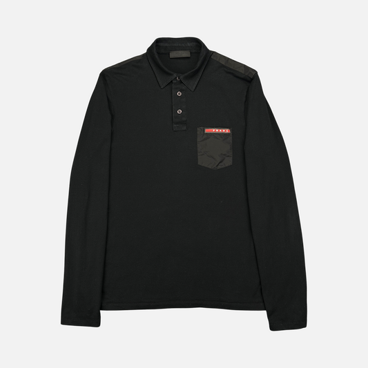 Prada Nylon Pocket Polo (Str. M)