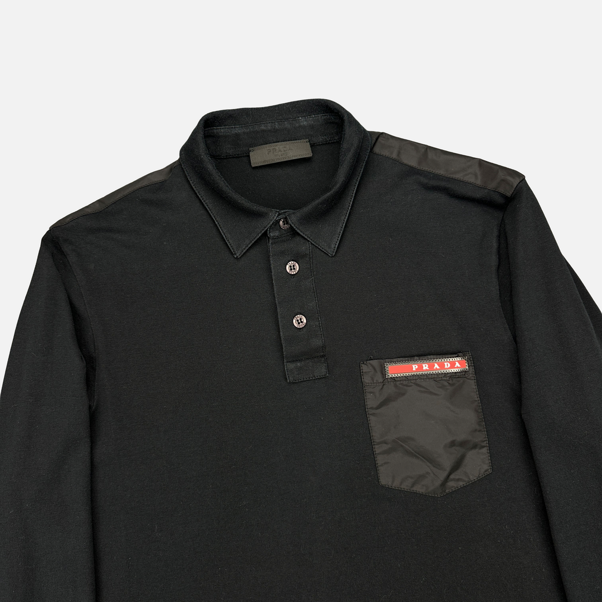 Prada Nylon Pocket Polo (Str. M)