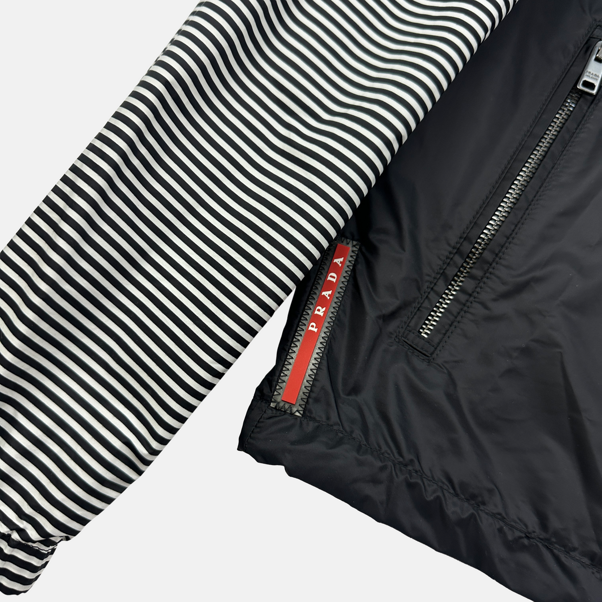 Prada Striped Nylon Windbreaker (Str. M)