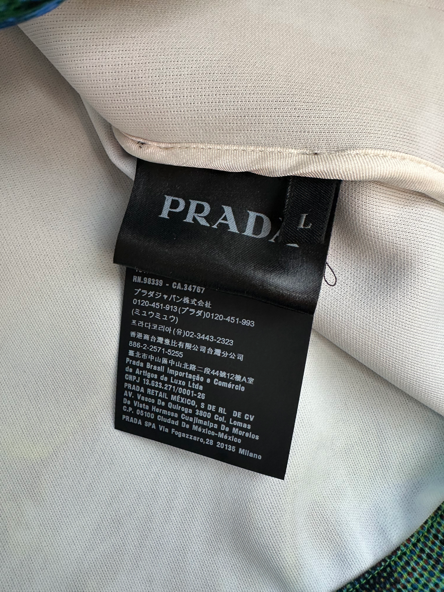 Prada Multi Print Track Top (Str. L)