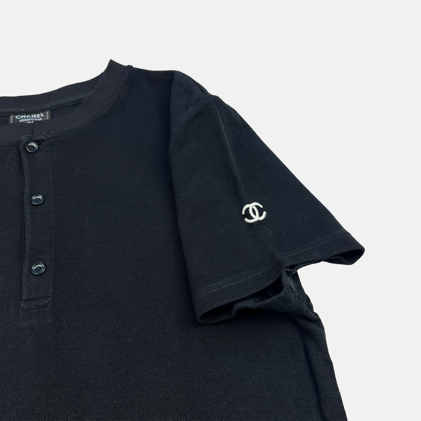 Chanel Uniform Henley T-shirt (Str. S)