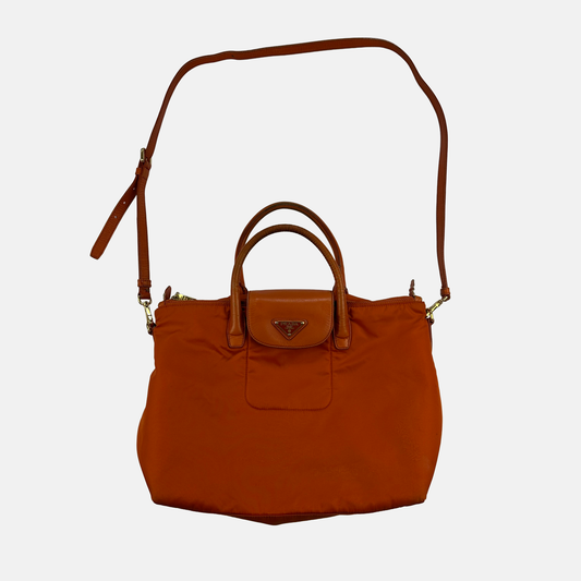 Prada Tessuto Nylon Saffiano Tote Bag (Str. OS)