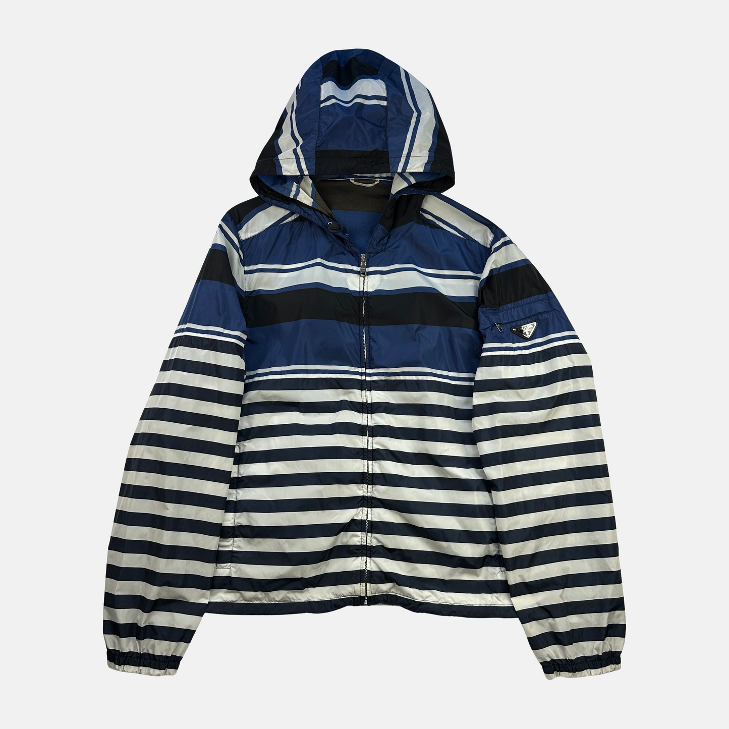 Prada Striped Nylon Windbreaker (Str. M)