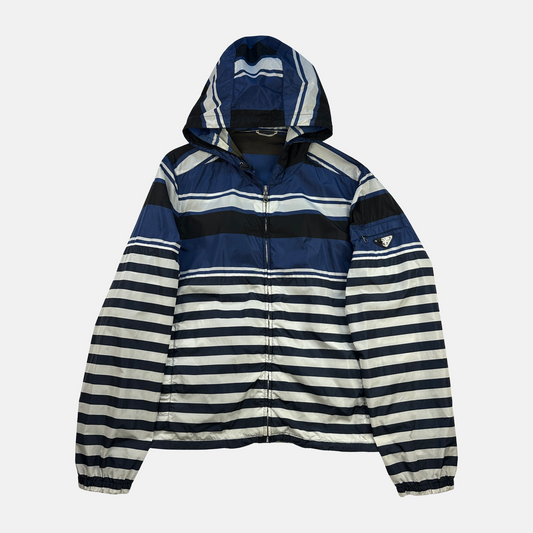 Prada Striped Nylon Windbreaker (Str. M)