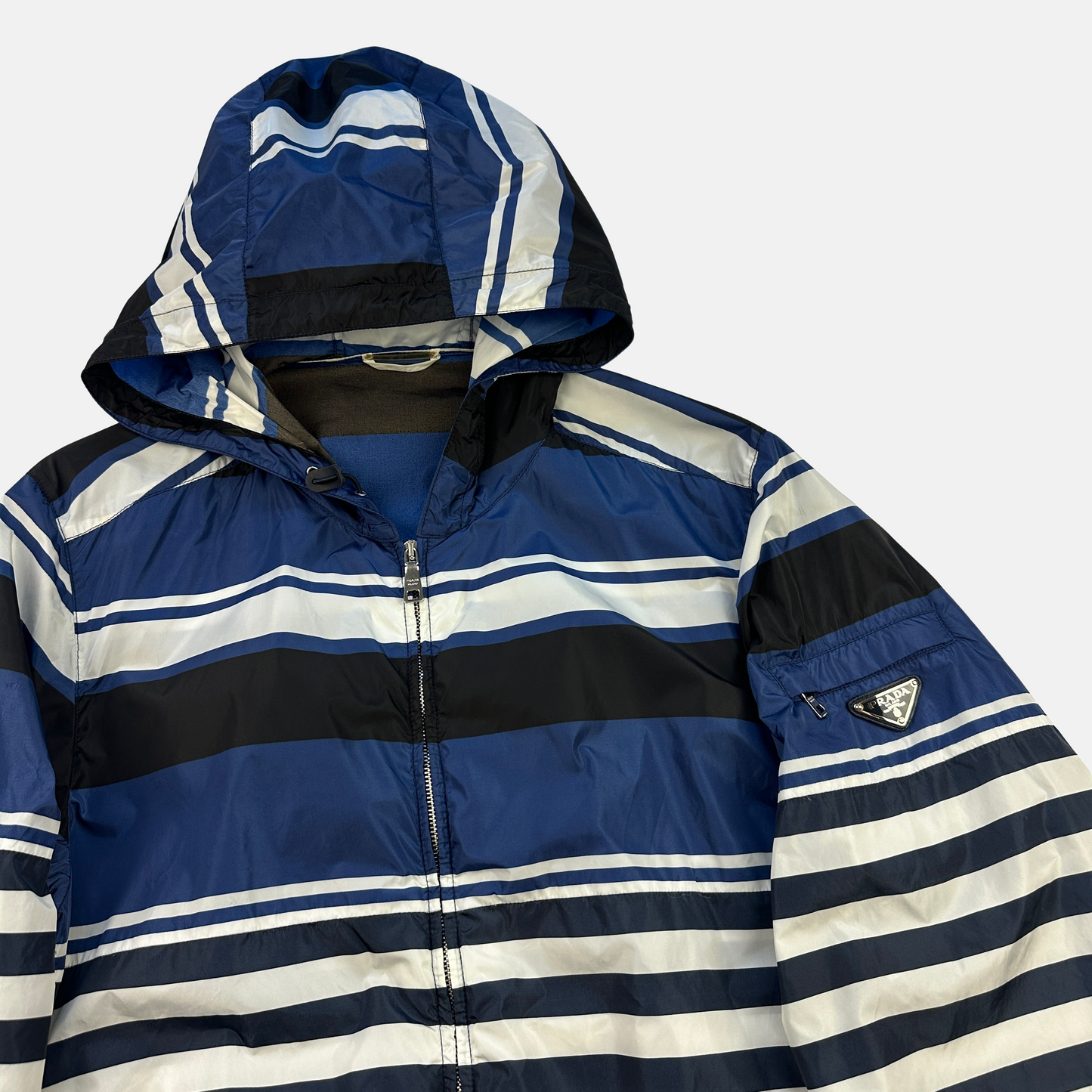 Prada Striped Nylon Windbreaker (Str. M)