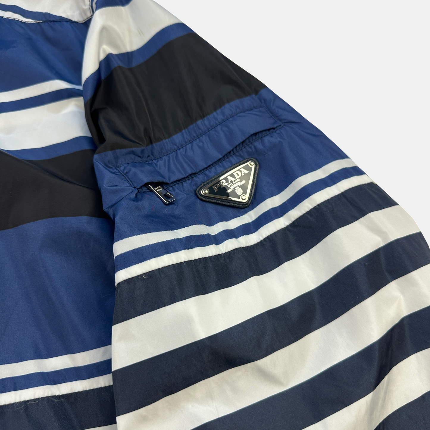 Prada Striped Nylon Windbreaker (Str. M)