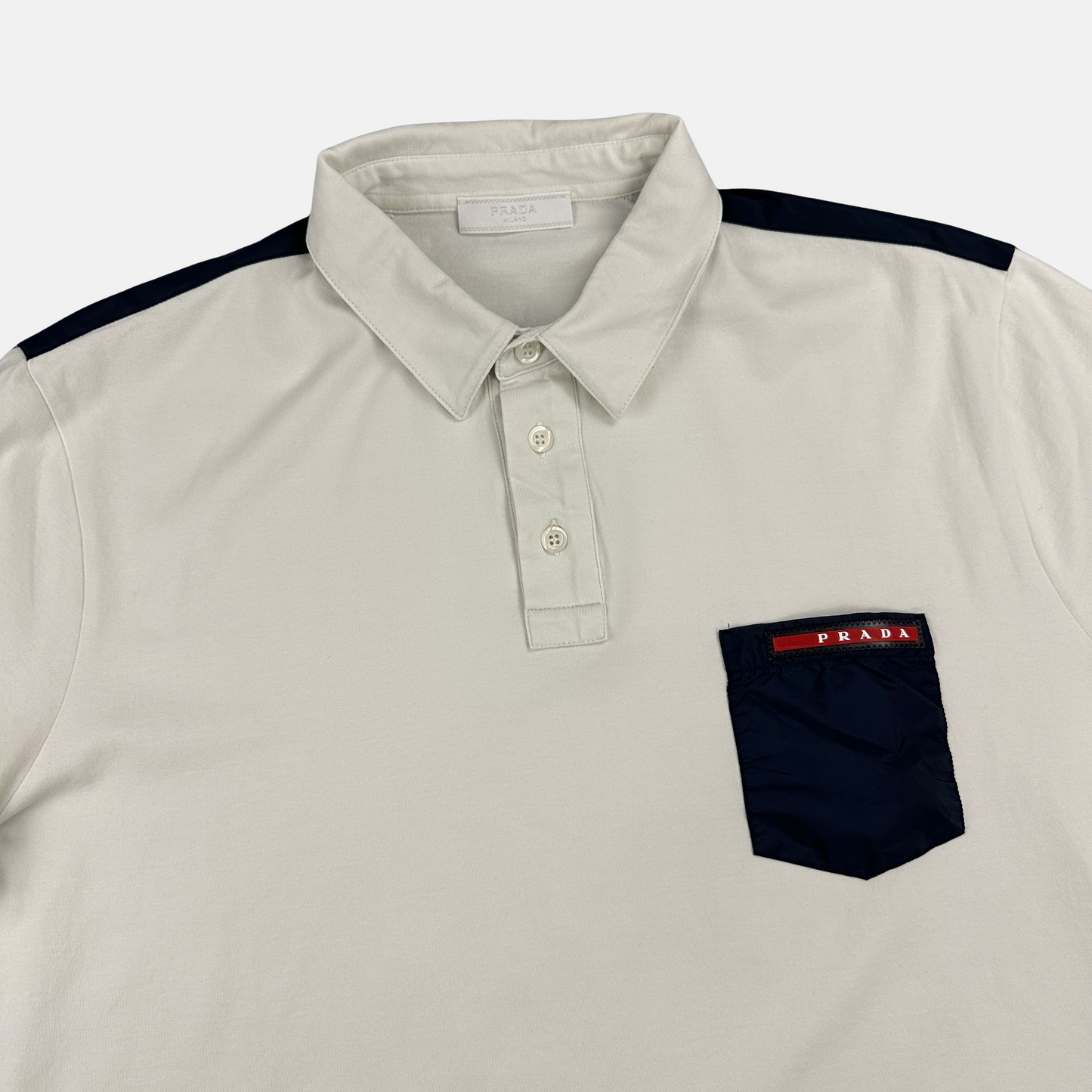 Prada Nylon Pocket Polo (Str. L)