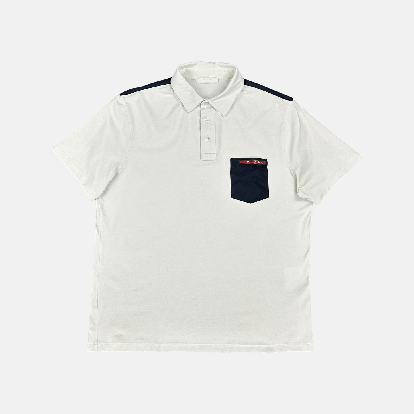 Prada Nylon Pocket Polo (Str. S)