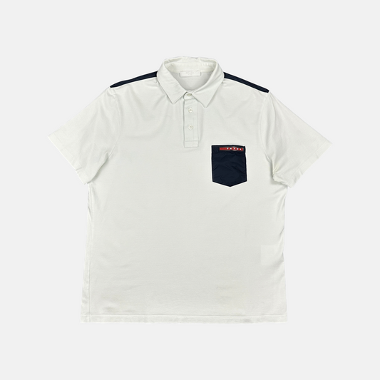 Prada Nylon Pocket Polo (Str. S)
