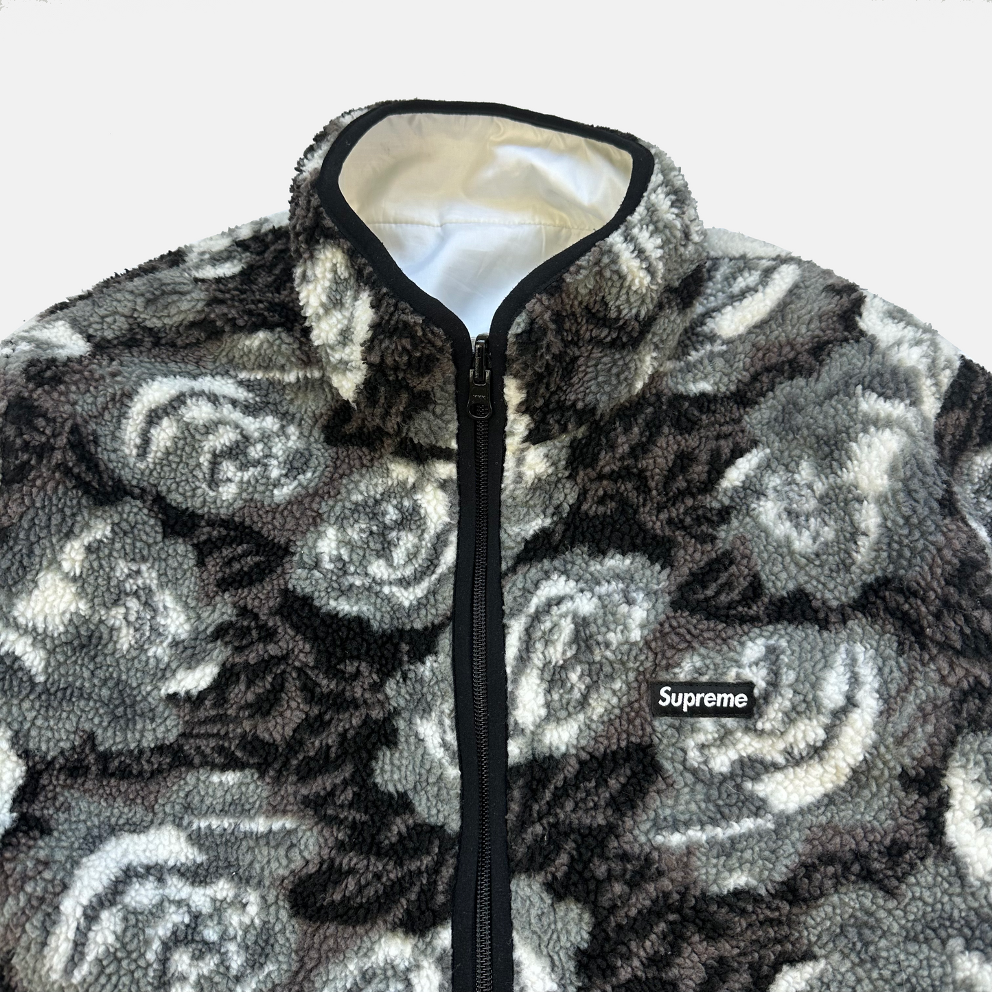 Supreme Roses Sherpa Fleece Jakke (Str. S)