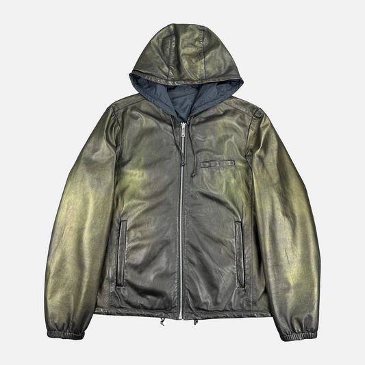 Prada Reversible Læderjakke (Str. S)
