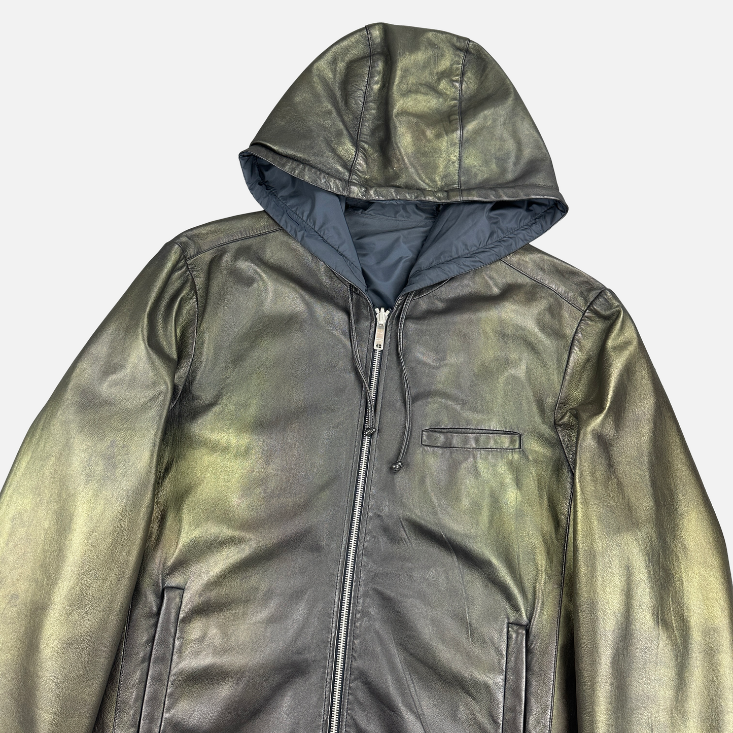 Prada Reversible Læderjakke (Str. S)