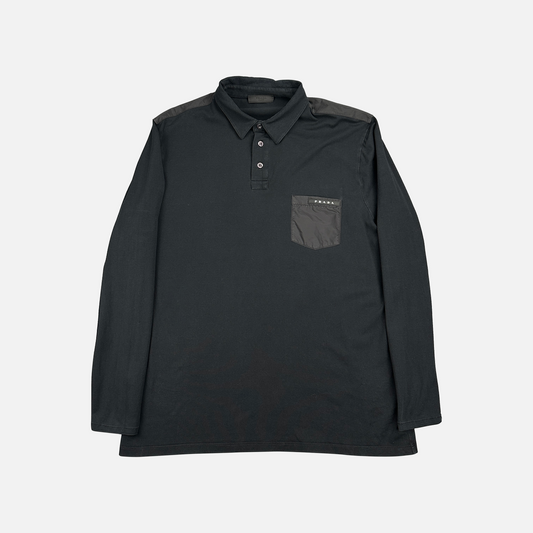 Prada Nylon Pocket Polo (Str. L)