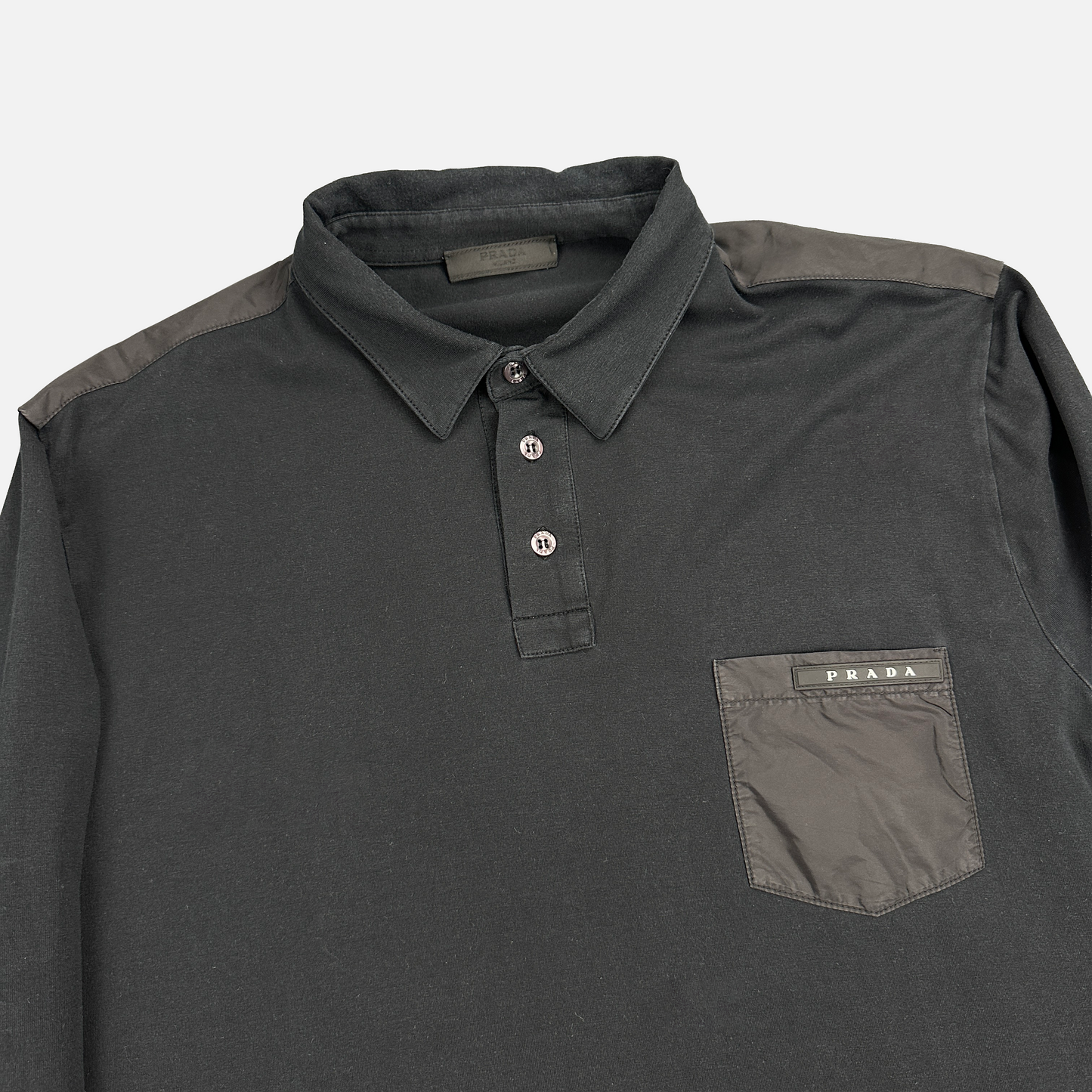 Prada Nylon Pocket Polo (Str. L)