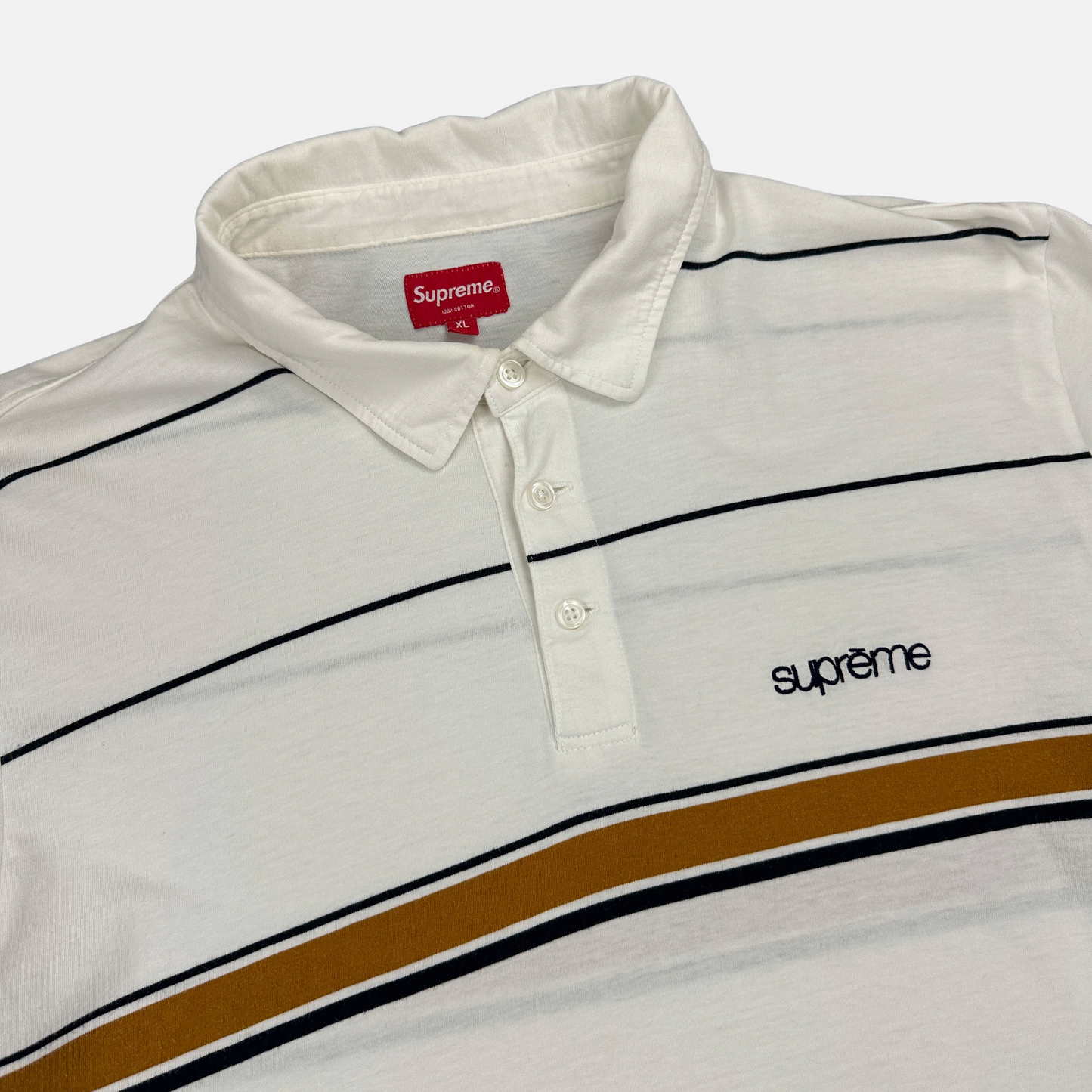 Supreme Striped Polo (Str. XL)