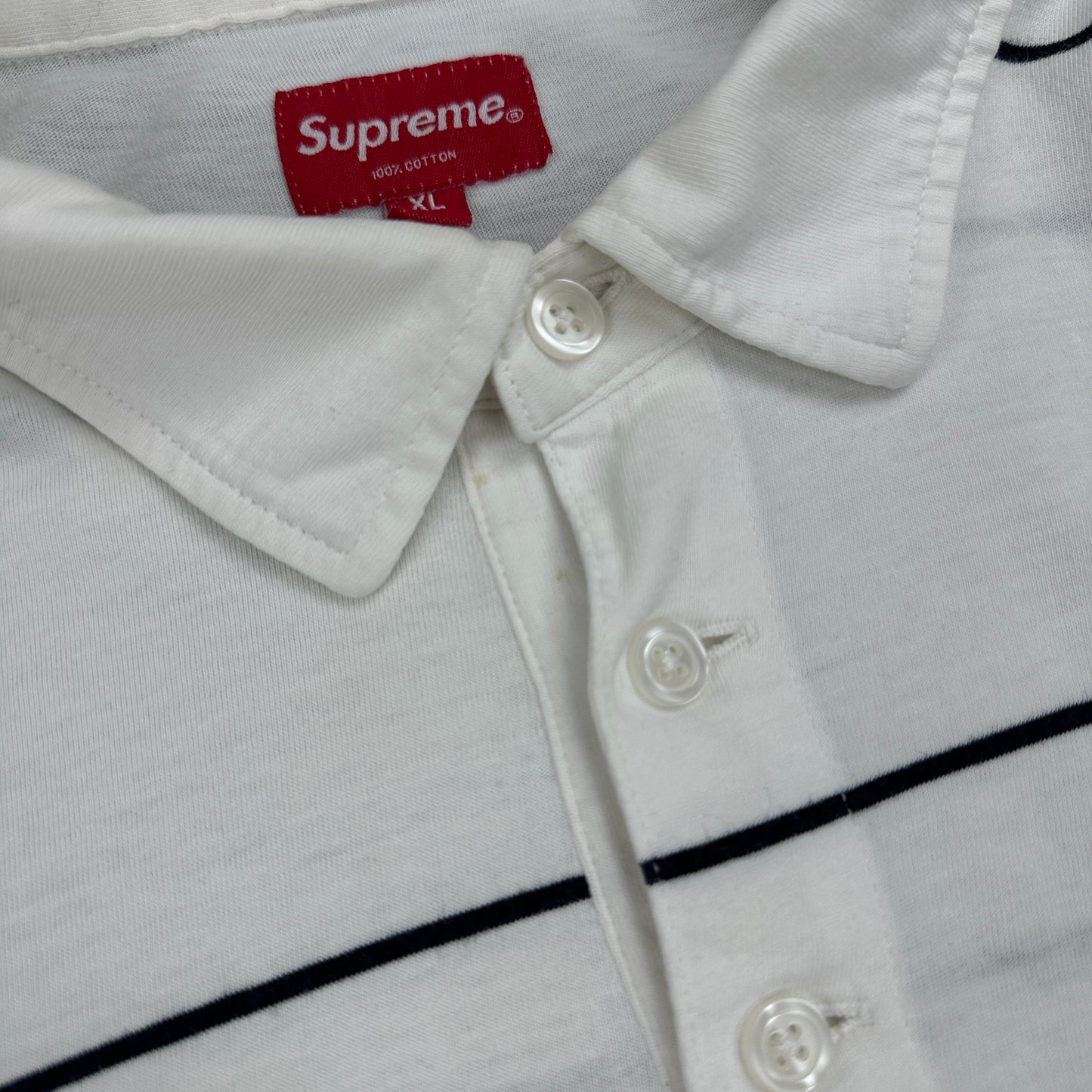 Supreme Striped Polo (Str. XL)